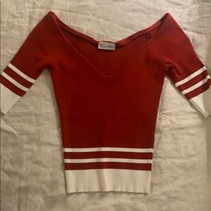 RED VALENTINO Half Sleeve Valentine Top!